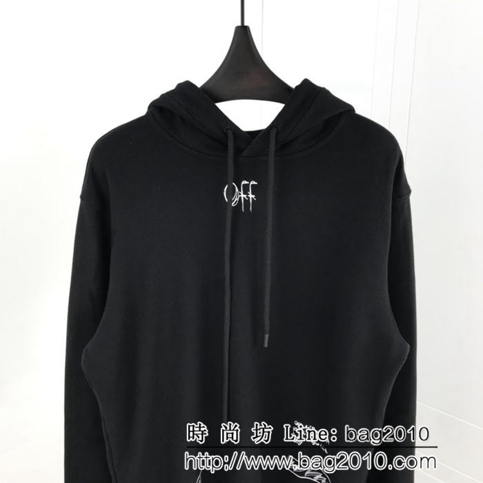 OFF-WHITE 2018SS秋冬系列 經典城市logo 寬鬆版 連帽男款衛衣 ydi1689